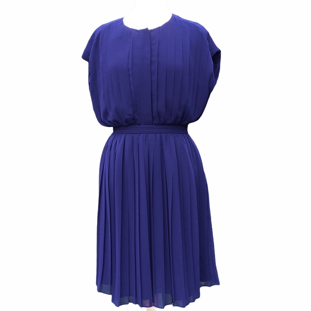 J. Crew Royal Blue Pleated Dress